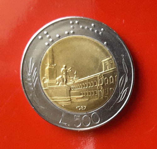 500 lire 1987 variante firma - variante,