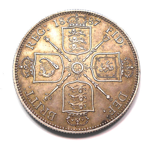 Gran bretagna 1887 - gran, argento